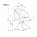 Auduma krēsls K-533, pelēks